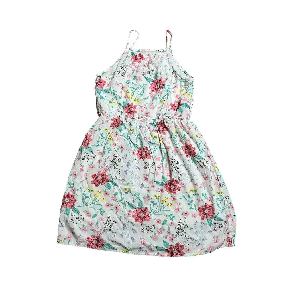 Old Navy Girls Ivory Floral print Sleeveless Dress Size Large 10/12
